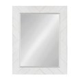 thumbnail image 2 of DesignOvation Rost Pieced Wood Framed Wall Accent Mirror, 23.5x29.5, White, 2 of 5