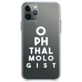 thumbnail image 1 of DistinctInk Clear Shockproof Hybrid Case for iPhone 11 Pro (5.8" Screen) - TPU Bumper Acrylic Back Tempered Glass Screen Protector - Ophthalmologist Eye Chart, 1 of 2