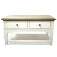 thumbnail image 3 of Riverside Furniture Myra Wood Coffee Table with Small Legs in Natural/Paperwhite, 3 of 6