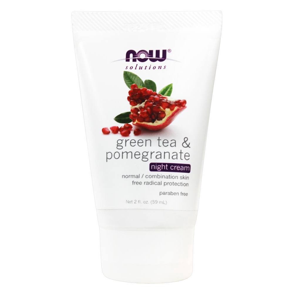 NOW Foods Green Tea Pomegranate Night Cream 2 oz.