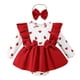 thumbnail image 1 of Gibobby Pañalero de algodón Bebé Niñas Manga Larga Volantes Día de San Valentín Amor Impresiones Faldas Recién Nacido Monos Bowknot Diademas Trajes(Rojo, 0-3 Meses), 1 of 5
