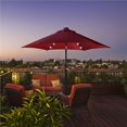 thumbnail image 3 of Topeakmart 7.5ft LED Patio Market Umbrella with 18 LED Solar Lights + 26.5lb 18'' Patio Umbrella Base, Red, 3 of 19