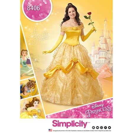 Simplicity Disney Princess Size 6-14 Costume Pattern, 1 Each