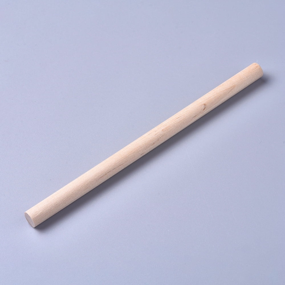Wooden Sticks Dowel Rods for Lollies Craft Building Architectural Model Floral White 140x8mm White