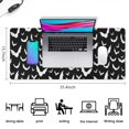 thumbnail image 5 of Long Mouse Pads for Desk,Black Halloween Bat Silhouettes Desk Mats on Top Of Desks, Desk Mouse Pad Extra Large with 3mm Non-Slip Base and Stitched Edge for Gaming,Office,Work,Home 35.4"x15.7", 5 of 6