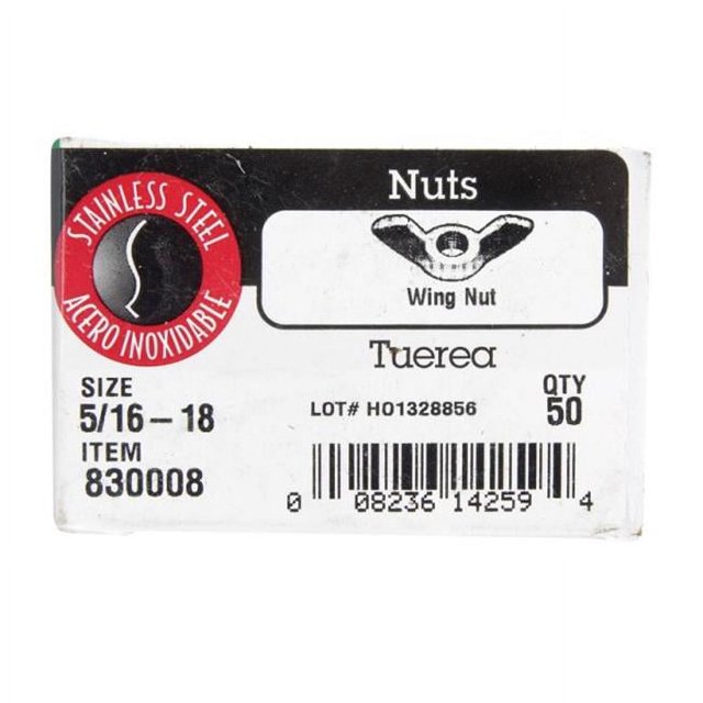 Hillman 830008 0.312 in. Écrous à Ailes en Acier Inoxydable -
