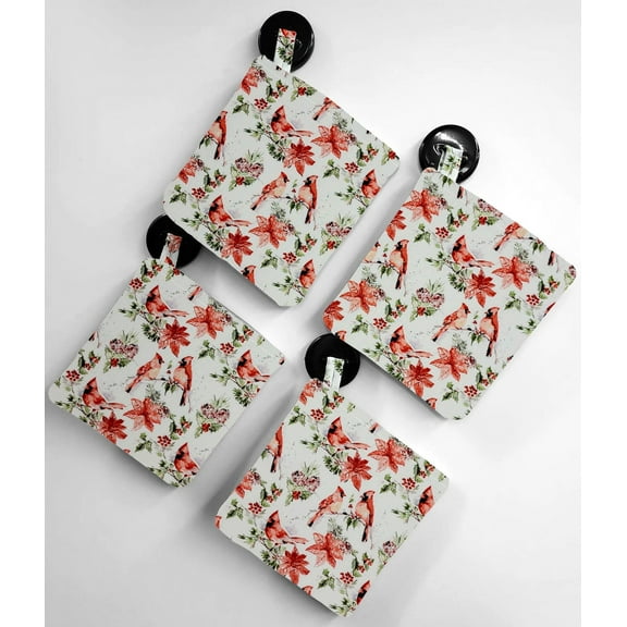 Winter Cardinals Pot Holders (Set of 4) by Penny's Needful Things
