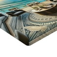 thumbnail image 2 of Ambesonne Fantasy Scenery Fitted Sheet, Oriental Room Ocean, Full Size, Coconut Blue and Turquoise, 2 of 3