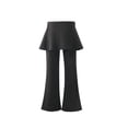thumbnail image 6 of OGLCCG 2-Pack Girls Flare Leggings with Tie Wrap Skirted,High Waist Bootcut Bell Bottoms,School Performance Dance Pants Size 5, 6 of 8