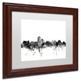 thumbnail image 3 of Trademark Fine Art "Albuquerque NM Skyline B&W" Canvas Art by Michael Tompsett, White Matte, Wood Frame, 3 of 4