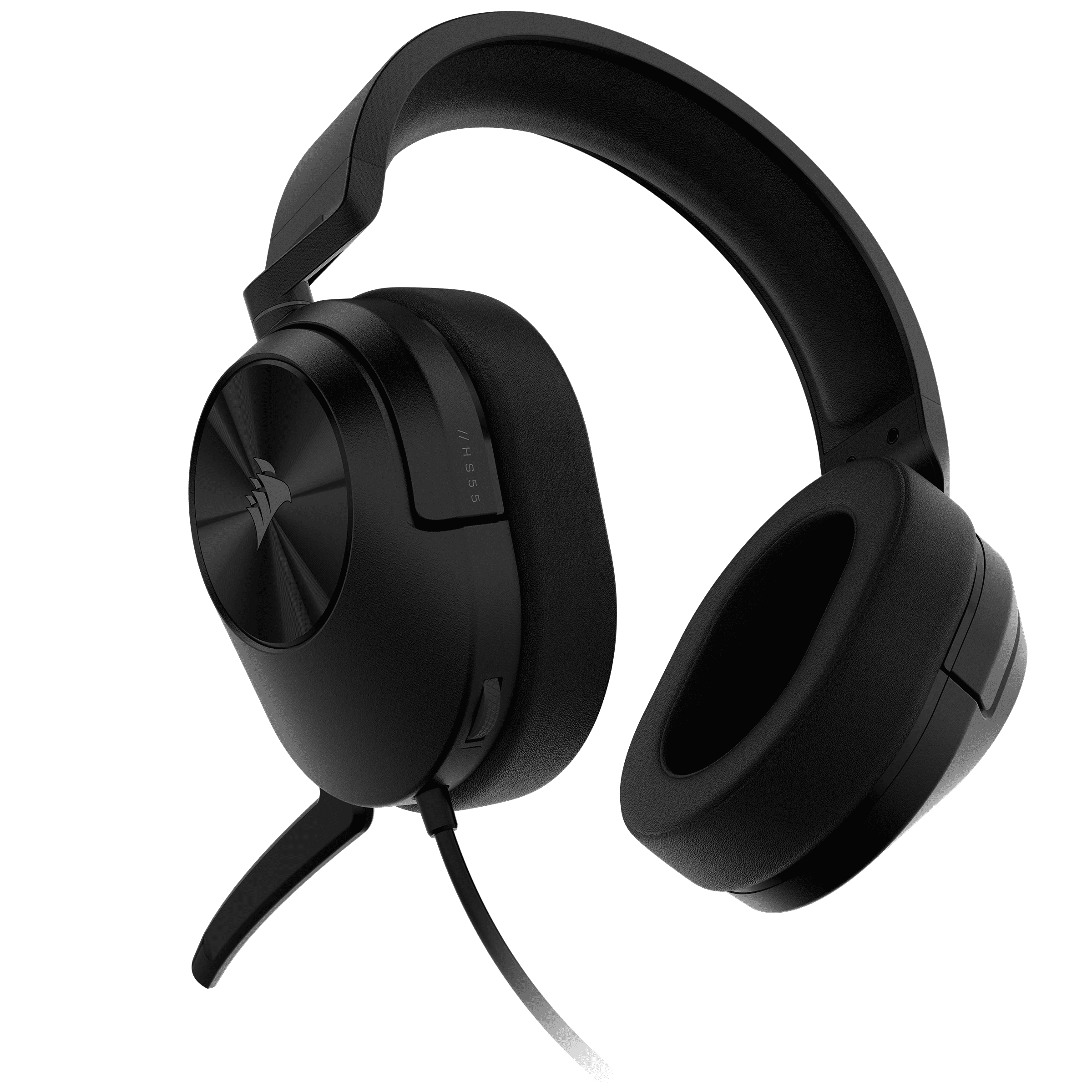Corsair HS55 Stereo Gaming Headset (Leatherette Memory Foam Ear Pads,  Lightweight, Omni-Directional Microphone, PC, Mac, PS5/PS4, Xbox Series X |  S
