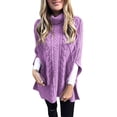 thumbnail image 2 of IMENGL Chandail Col Roulé Mode Couleur Unie, Violet 3TG, Taille 3TG, 2 of 5