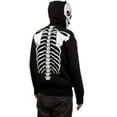 thumbnail image 3 of Calhoun Men's Glow in The Dark Skeleton Costume Zip Hoodie (Black, XX-Large), 3 of 8