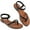 Black, variant on Ecetana Sandals for Women Soft Leather Strappy Flat Sandals for Women with Elastic Strap