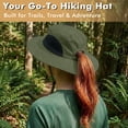 thumbnail image 2 of Outdoor Wide Brim Sun Hats Blocking UV Protection Cap UPF 50+ Foldable Mesh Net for Finishing, Hiking, Camping by Solari, 2 of 6