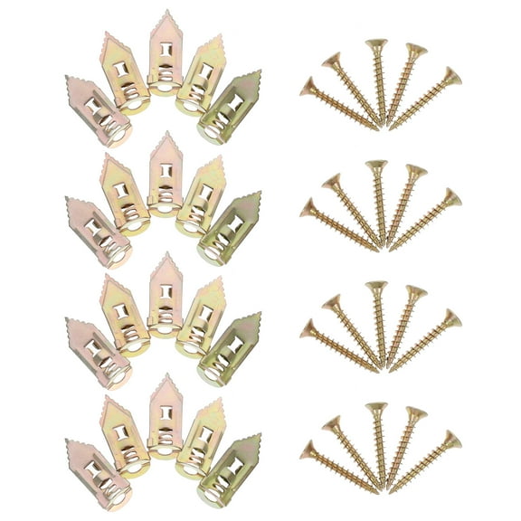 1 Set Percussion Type Drywall Anchor Self-drilling Anchor and Screw Metal Tool