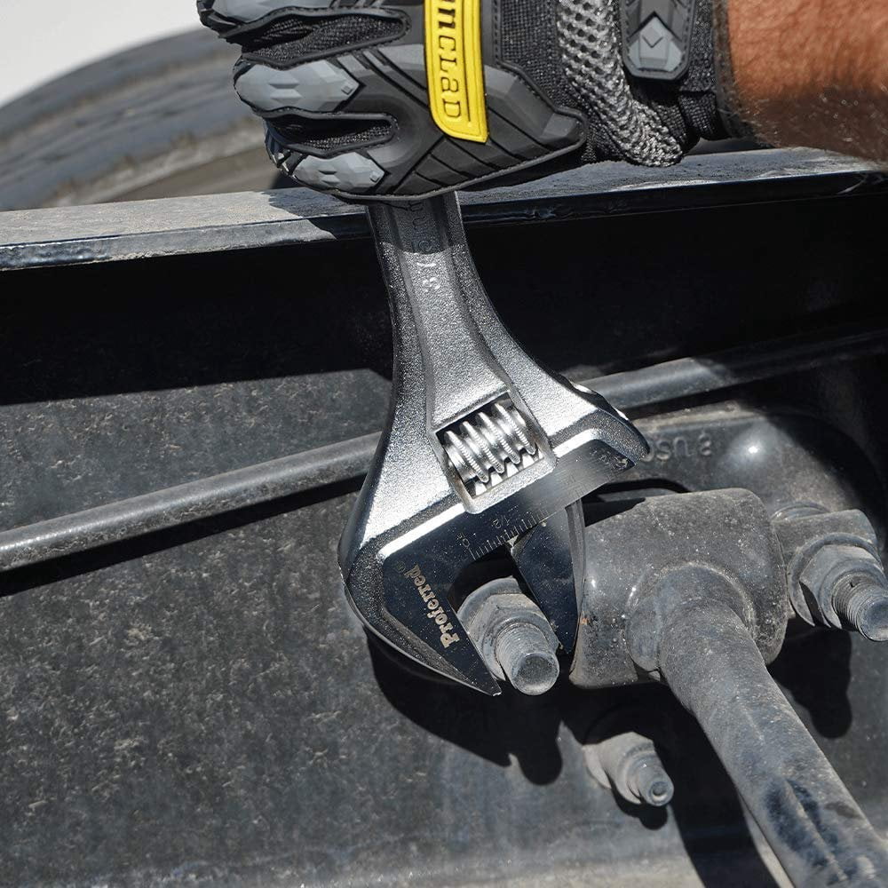 Proferred T05056 Standard Adjustable Wrench, Chrome Finish, 15"