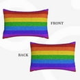 thumbnail image 4 of Bixox Colorful Glitter Rainbow Printed Pillow Protector,Super Soft Ideal for Home,Guests,Rentals - 16"x24", 4 of 8