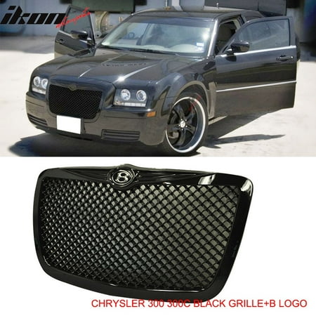 Fits 04 10 Chrysler 300 300c Black Mesh Diamond Front Hood Grill