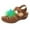Brown, variant on RKSTN Sandals for Women Soft Leather Closed Toe Vintage Anti-Slip Sandals For Soft Comfortable Sandals