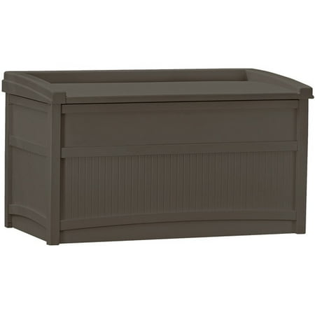 Suncast 50 Gallon Java Resin Storage Seat Deck Box (Suncast Ss1000 Storage Seat Best Price)