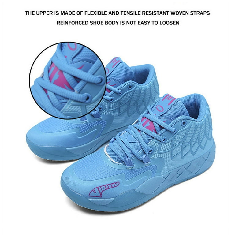NAYUKA Melo 1.0 Style Basketball Shoes for Unisex Flame Kids Sneakers Breathable Mid Cut Men s Basketball Shoes Sports Training Boots Walmart