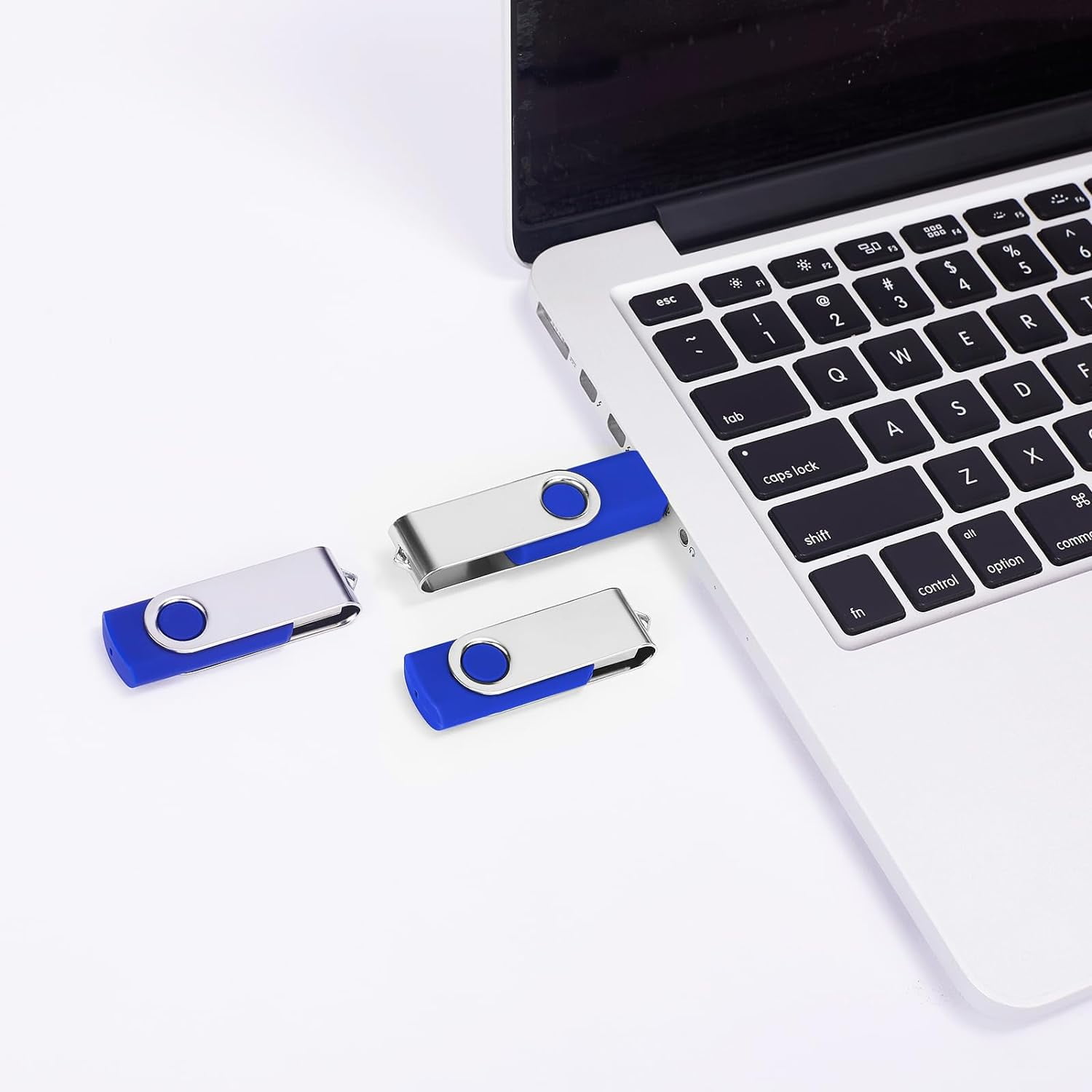 Flash Drive USB 2.0 Metal Rotating U Disk (50PACK*512MB Blue)
