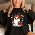 thumbnail image 4 of OGLCCG Halloween Sweatshirt for Girl Ghost Pumpkin Prints Cute Crewneck Long Sleeve Tops Festival Pullover Tops,Size 11, 4 of 6