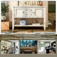 thumbnail image 2 of Wood Buffet Storage Cabinet Console Table with Storage Shelf 4 Storage Drawers and Cabinets Living Room Kitchen Dining Room Furniture, 2 of 7