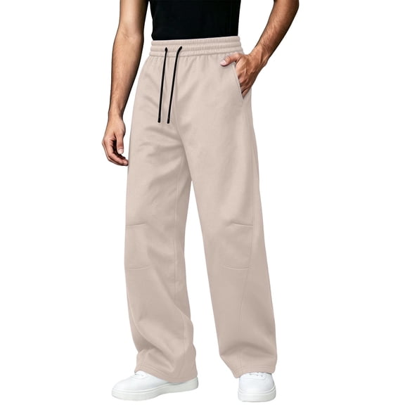 Stamzod Sweatpants for Men Casual Baggy Wide Leg Sweat Pants Athletic Track Workout Pants with Pockets XL