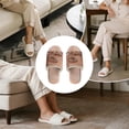 thumbnail image 6 of COEQINE Mushroom Butterfly Slippers for Women Comfy Fuzzy Slides Trendy Open Toe Shoes Machine Washable Slip On Slippers Women Footwear for Home Bedroom Spa Travel Hotel, 36-37, 6 of 7