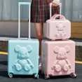 thumbnail image 3 of Maleta de viaje con ruedas para hombre y mujer, 18 pulgadas, Universal, Rodante, equipaje, bolsa de maquillaje, 3 of 4