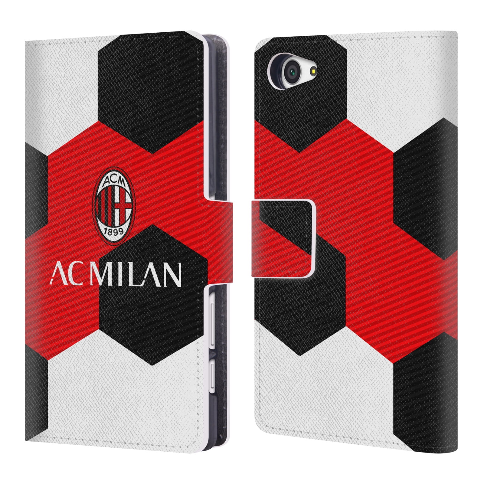 OFFICIAL AC MILAN 2018/19 CREST LEATHER BOOK WALLET CASE COVER FOR SONY