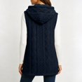 thumbnail image 4 of Ladies Winter Vest Fleece Sleeveless Hooded Jacket Fleece Button up Jacket Solid Color Outerwear with Pockets My Items, 4 of 9