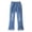 C, variant on CPNG Girls Slimming Flare Jeans Teen Girls Daily Elastic High Waisted Bow Decoration Flared Trousers Casual Bell Bottom Denim Pants(H,6-7 Years)
