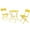 Bright Yellow, variant on Grand Patio Metal 3-Piece Folding Bistro Table and Chairs Set, Outdoor Patio Dining Furniture for Small Spaces, Balcony, Yellow
