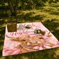 thumbnail image 7 of Blush Bows Highland Cows Sofa Pink Pearl Cow, Cozy Friendship Quote Scene, Warm Flannel Blanket for Ranch House and Living Room, Art Lovers Thanksgiving Gift, Artistic Home Decor, 7 of 7