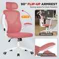 thumbnail image 4 of BestOffice Computer Office Chair High Back Ergonomic Swivel Task, Lumbar Support Adjustable Headrest Flip-up Armrests for Home Office, Pink, 4 of 7