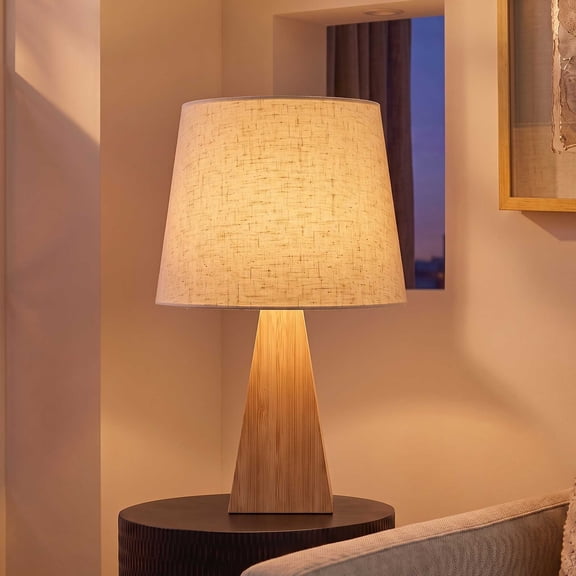 DAYBETTER Bedside Table Lamp, Boho Bedside Nightstand Lamp with LED Bulb, Switch Control, Eye-Caring Table Lamp for Bedroom, Living Room, Office