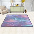thumbnail image 3 of Area Rugs 36"x24" Indoor Non-Slip Wear Resistant Floor Mats Soft Large Carpets for Living Room Bedroom Home Decor Washable Rug Pastel Waves and Stars, 3 of 7