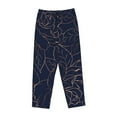thumbnail image 4 of Kll Womens Navy Dark Blue Print Pajama Pants Soft Pajama Bottoms For Women Cozy Lounge Pants, 4 of 9