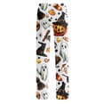 thumbnail image 5 of Soft Pajamas for Women Halloween Pumpkin Print Loose Drawstring Pj Bottoms Sleepwear, 5 of 5