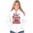 thumbnail image 3 of Fat Pants Season Thanksgiving Turkey Unisex Fleece Graphic Zip Up Hoodie Brisco Brands 4X, 3 of 5