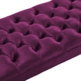 thumbnail image 6 of Dtwnek Velvet Long Bed Bench with Wood Legs, Upholstered Entryway Bench for Living Room, Bedroom, Office, Purple, 6 of 6
