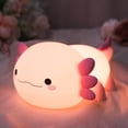 thumbnail image 1 of Lámpara YuanDian Axolotl Night Light, suave silicona, portátil, 1 of 7