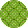 thumbnail image 1 of Ahgly Company Machine Washable Indoor Round Transitional Emerald Green Area Rugs, 4' Round, 1 of 7