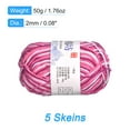 thumbnail image 2 of Unique Bargains Cotton Blend Pink White Yarn, 5 Pack, 2 of 8