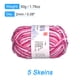 thumbnail image 2 of Uxcell paquete de 5 ovillos de hilo de mezcla de algodón de 50g para ganchillo en color rosa y blanco, 2 of 7
