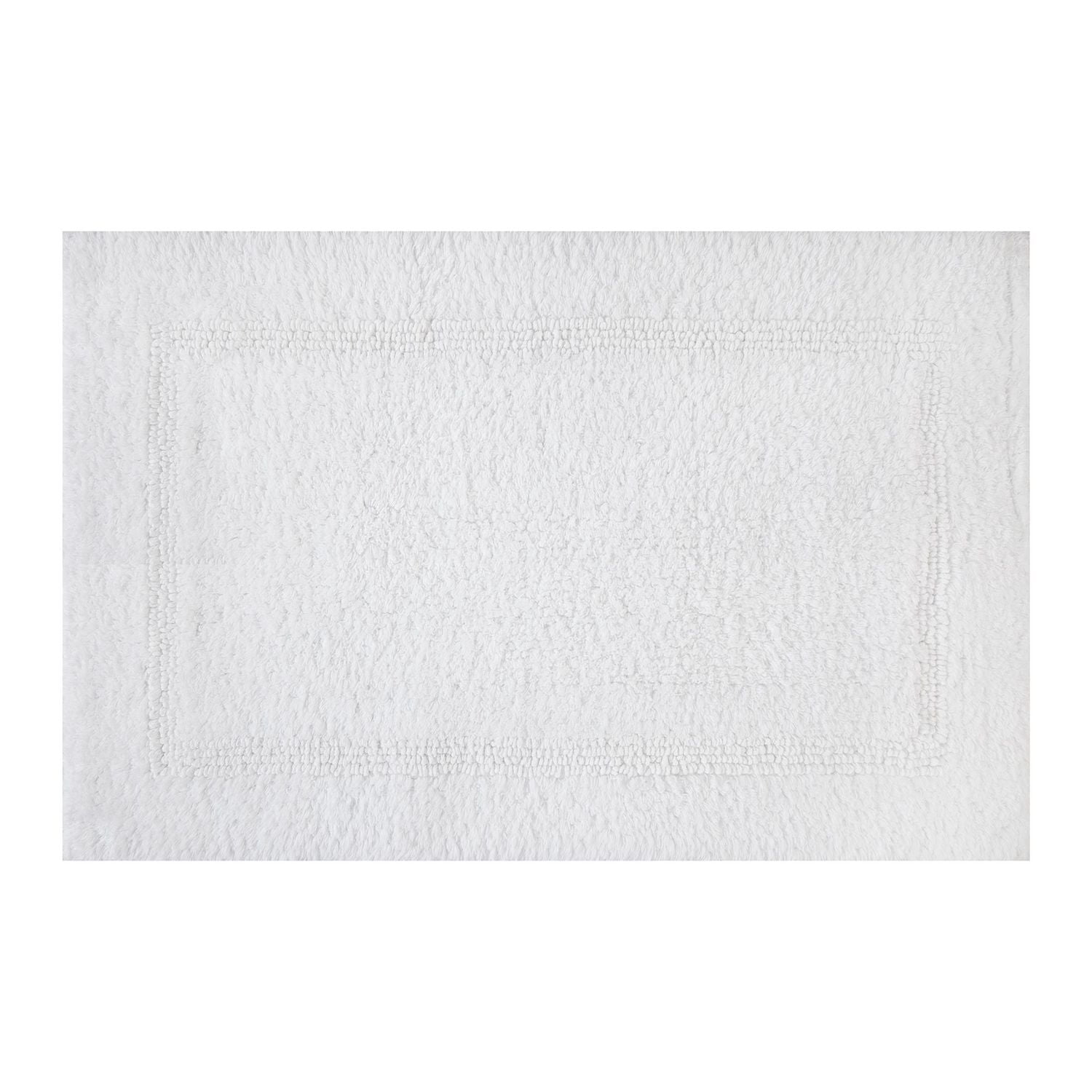 Better Homes & Gardens Cotton Reversible Bath Rug, Arctic White, 17" x 24"