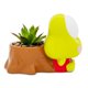 thumbnail image 3 of Mini maceta plateada con tocón de búfalo Sanrio Keroppi con suculentas, 3 of 8